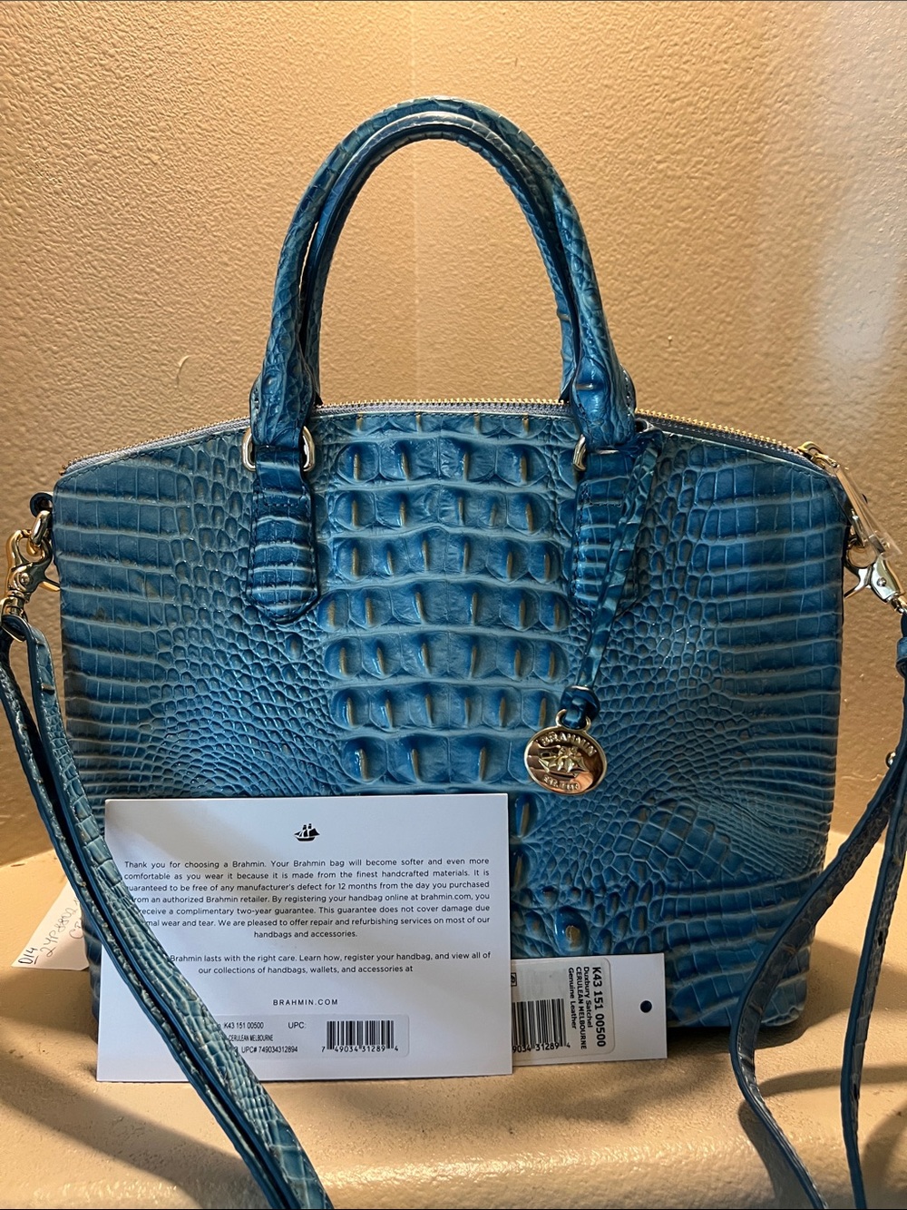 Brahmin Duxbury Satchel Cerulean Melbourne